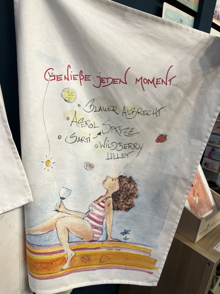 Sweet Design Geschirrtuch Tea Towel - Genieße jeden Moment - Spritz, Sarti, Lillet...