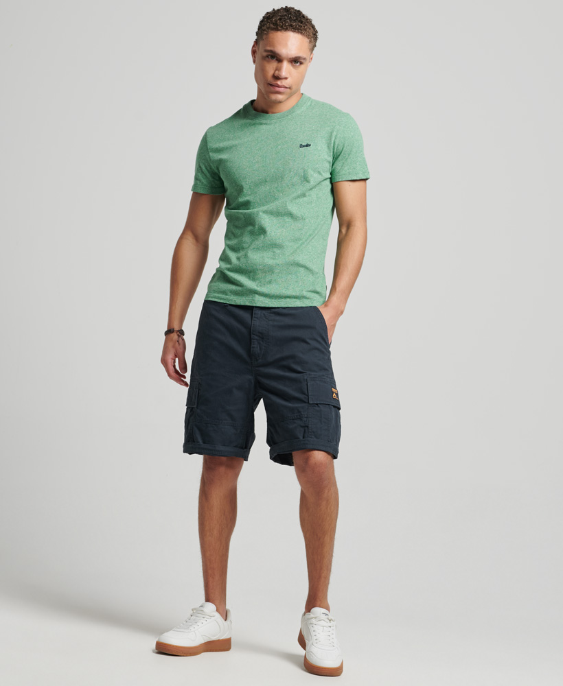 Superdry Herren T-Shirt mit Rundhals in Grün mit Vintage Logo