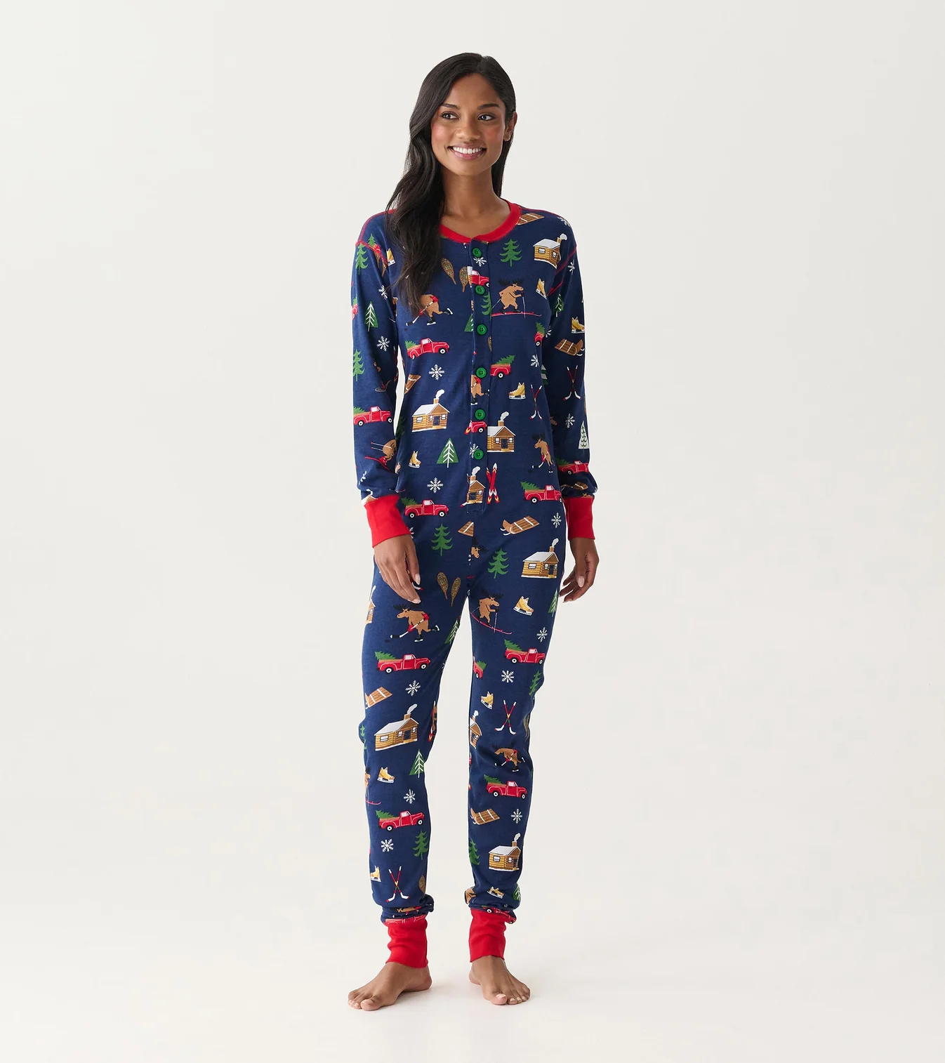 Little Blue House Adult Union Suit - Erwachsener Einteiler - Winter Cabin Onesie - Aprés Ski