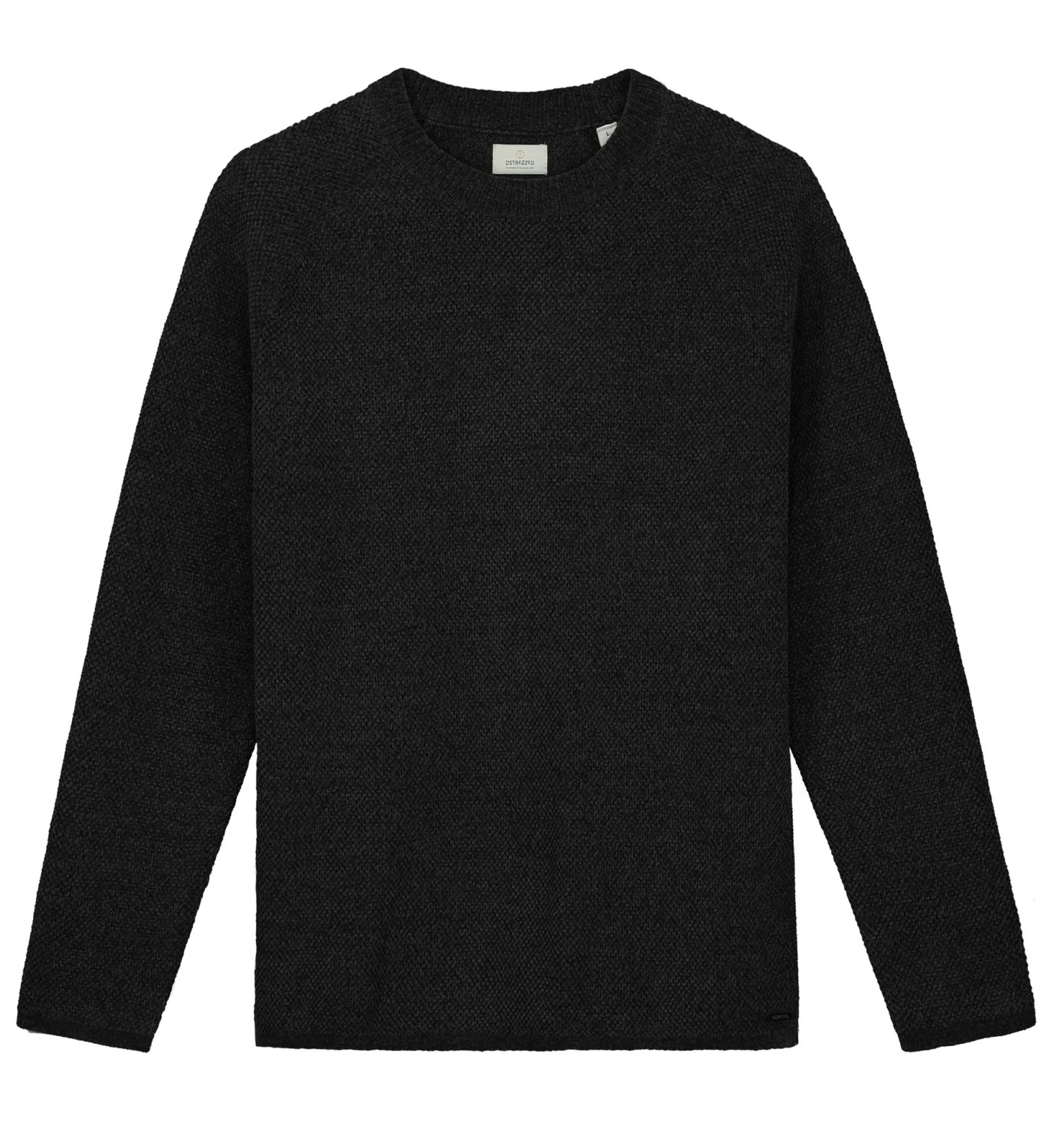 DSTREZZED Rundhals-Pullover in Chenille-Qualität - Schwarz DSTREZZED Rundhals-Pullover in Chenille-Qualität - Schwarz