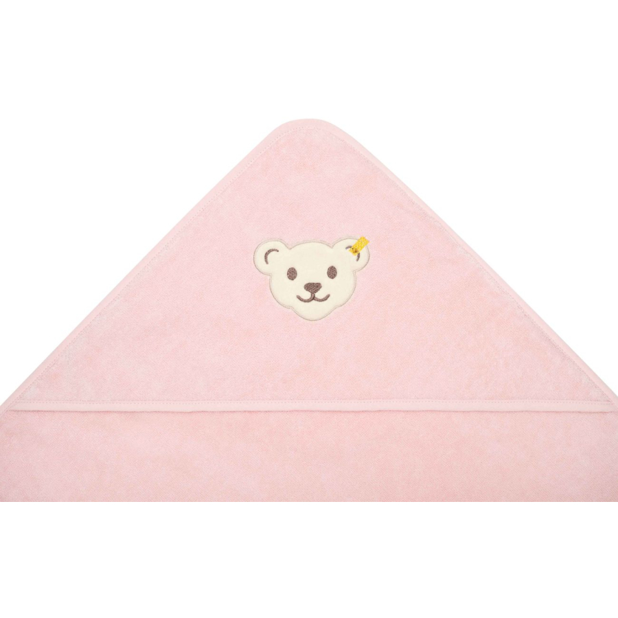 Steiff Badetuch mit Kapuze mit Bär in Rosa