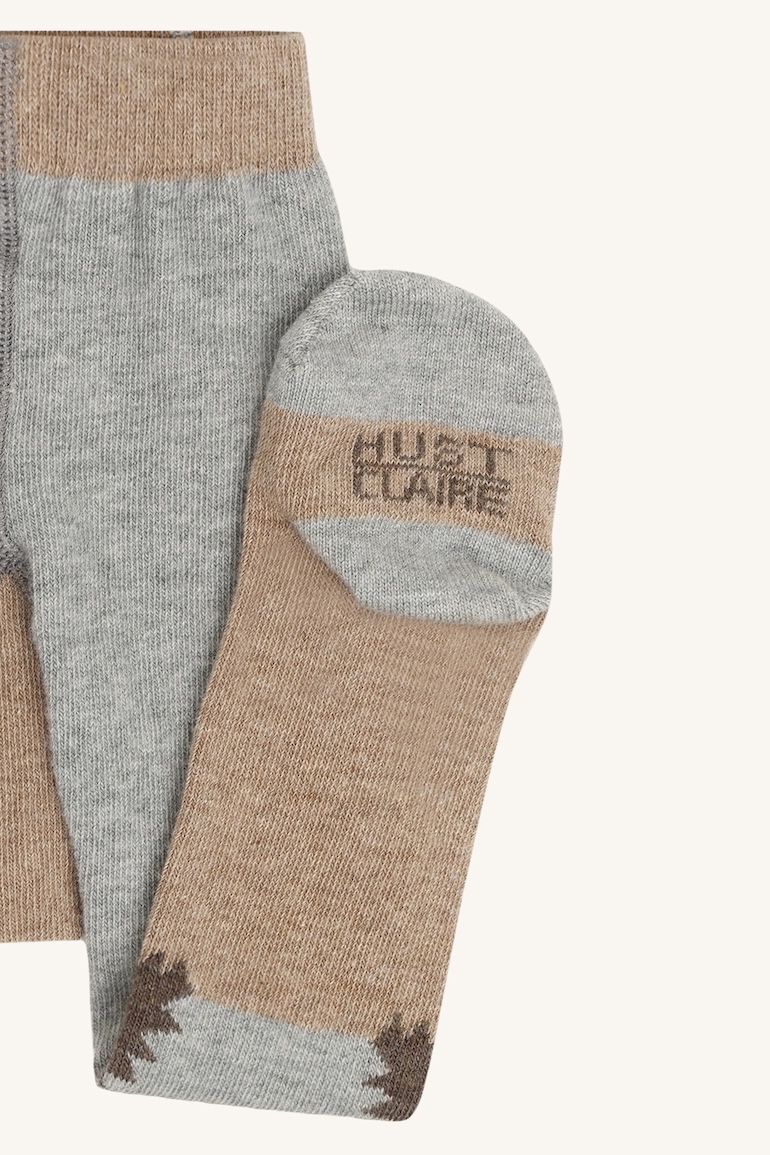 Hust & Claire Strumpfhose Frankie Hedgehog - Igel in Grau & Beige Hust & Claire Strumpfhose Frankie Hedgehog - Igel in Grau & Beige