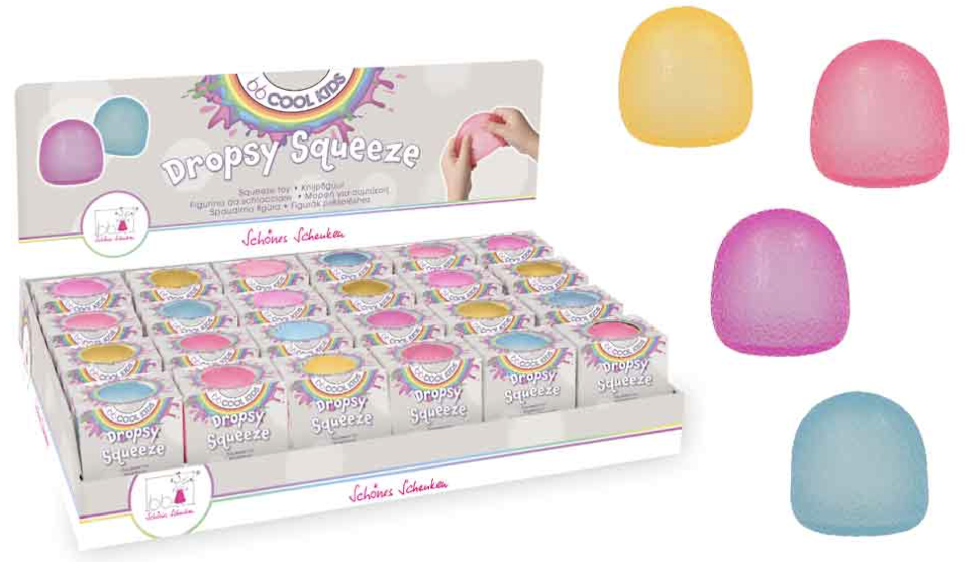 Schönes Schenken Anti-Stress Quetschfigur Dropsy - Wählen Sie Ihre Farbe Schönes Schenken Anti-Stress Quetschfigur Dropsy - Wählen Sie Ihre Farbe