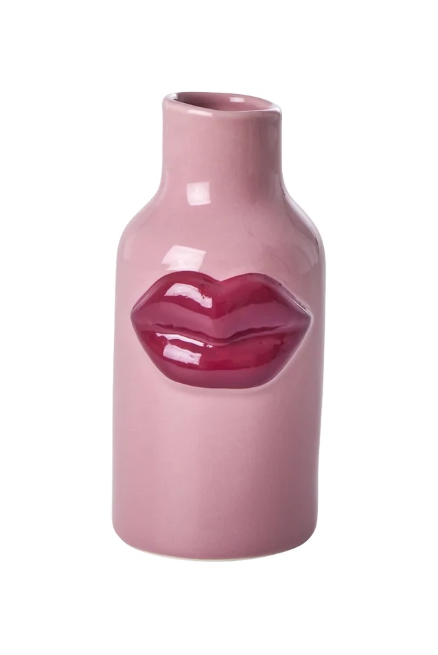 RICE Ceramic Vase mit Kussmund - Extra Klein