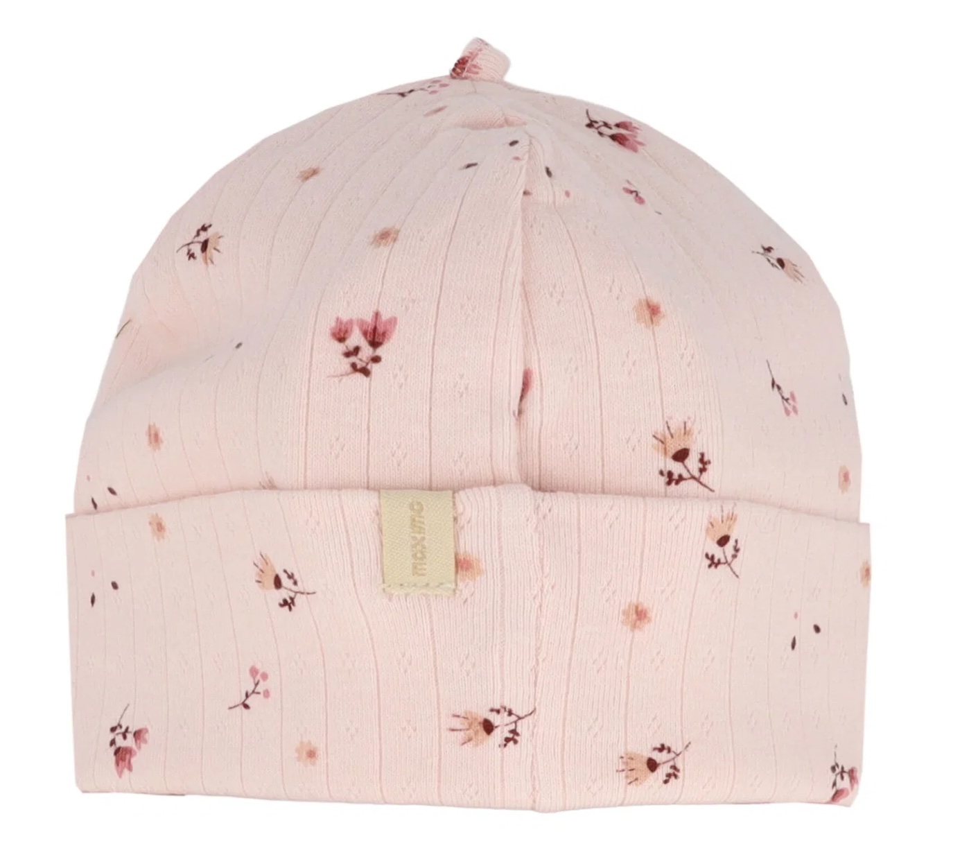 maximo Baby Mädchen Jersey-Umschlagmütze in Softrose mit Blumen-Alloverprint – Doppellagig maximo Baby Mädchen Jersey-Umschlagmütze in Softrose mit Blumen-Alloverprint – Doppellagig