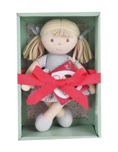 Tikiri Bonikka Puppe Li'l Neva Blond hellblaues Kleid - 25 cm