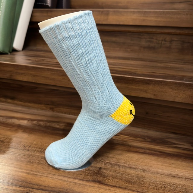 Lua Happy Feet Socken - Smiley in Blau