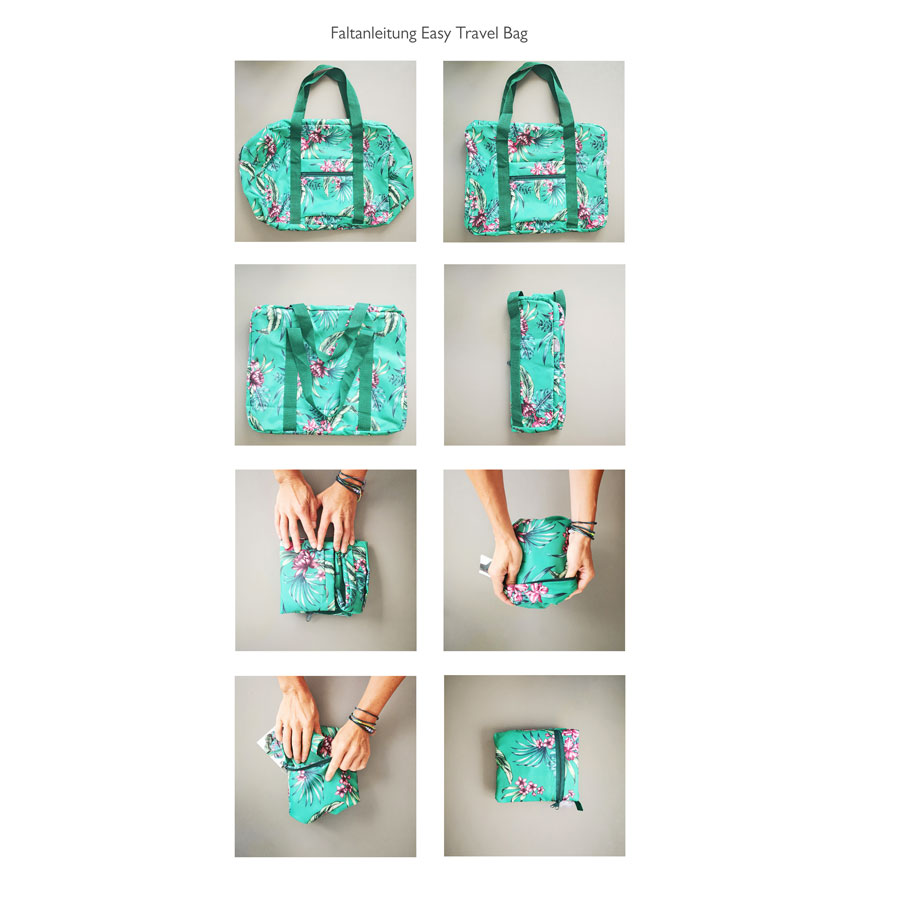 CEDON Easy Travel Bag - Faltbare Reisetasche - Primel in Pink/Rot CEDON Easy Travel Bag - Faltbare Reisetasche - Primel in Pink/Rot