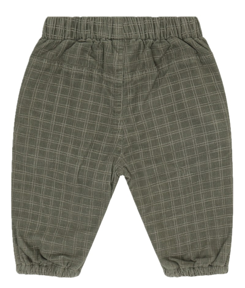 Minymo Baby Hose Kordhose in Beetle Grün mit Karo Minymo Baby Hose Kordhose in Beetle Grün mit Karo