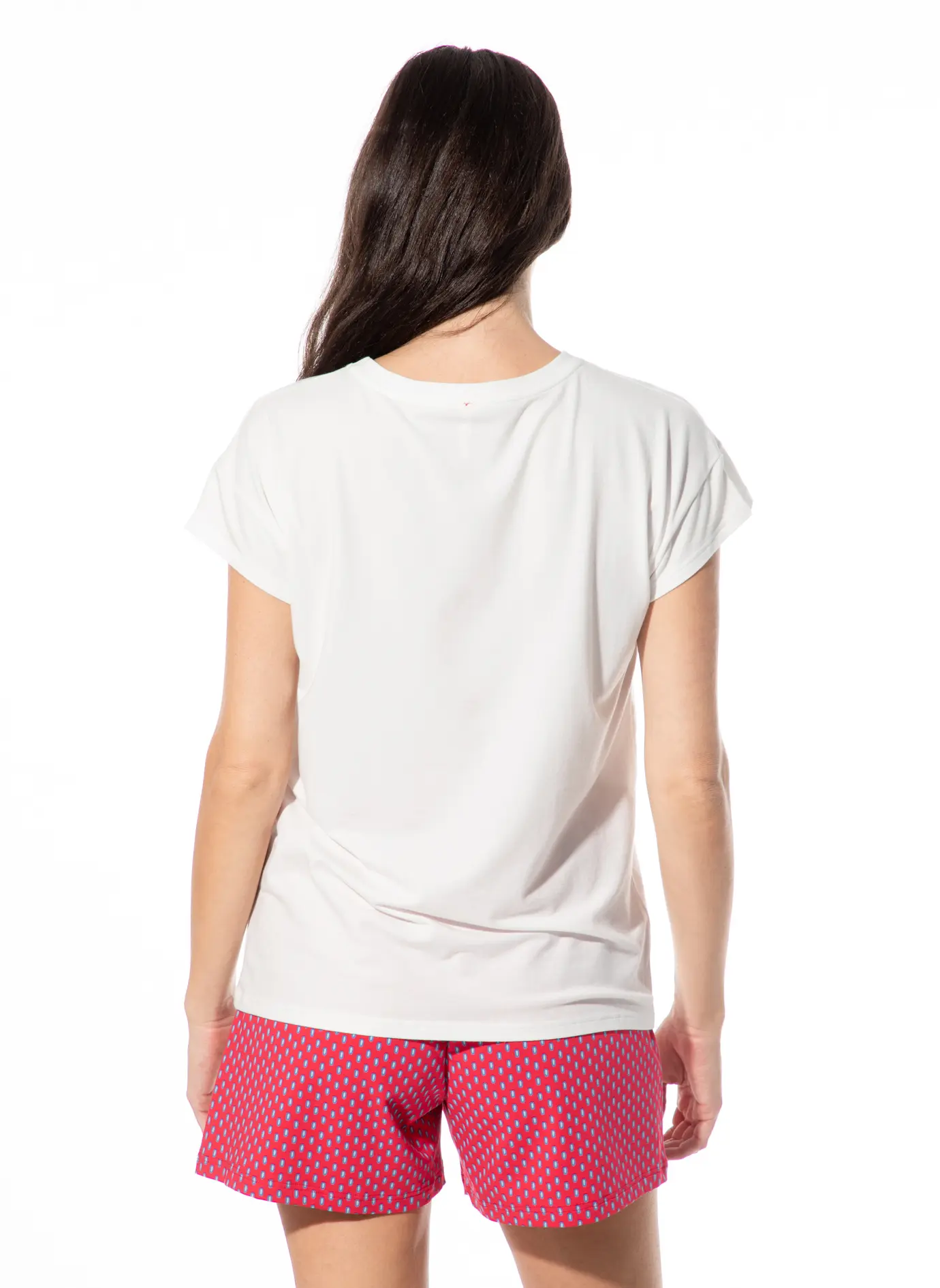 Short Stories by Sanetta Damen T-Shirt – bequem & weich - Kurzarm Pink Flamingo