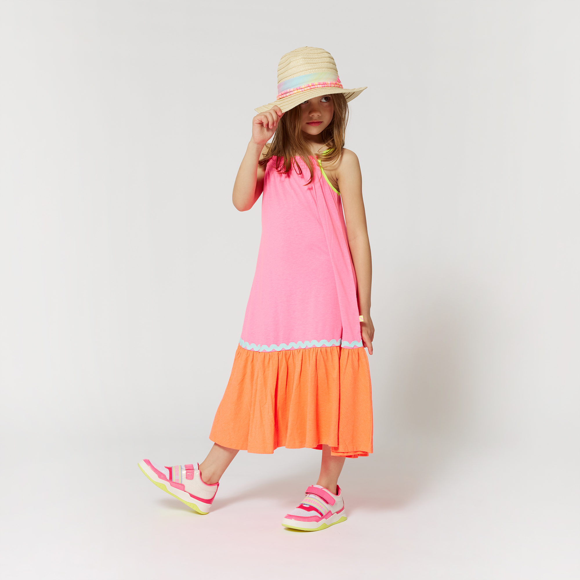 Billieblush Sommerhut mit Pastell Regenbogen Band Billieblush Sommerhut mit Pastell Regenbogen Band
