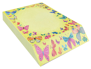 Edition Gollong Memo Klebezettel Notizblock - Gelb mit Schmetterling