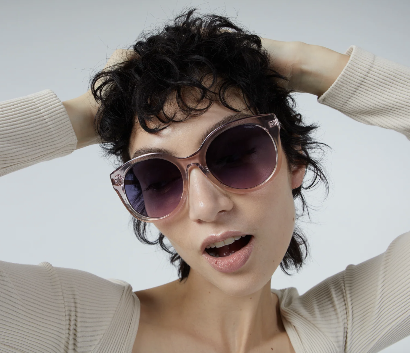 Komono Sonnenbrille - Ellis Metal Blush Rose Gold