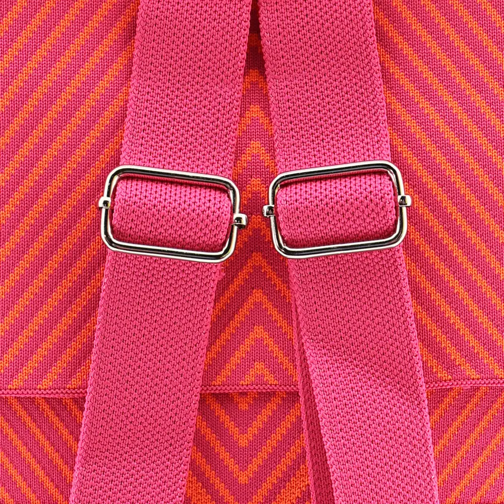 LOT83 Rucksack Romy Fuchsia in Pink & Orange Zick Zack LOT83 Rucksack Romy Fuchsia in Pink & Orange Zick Zack