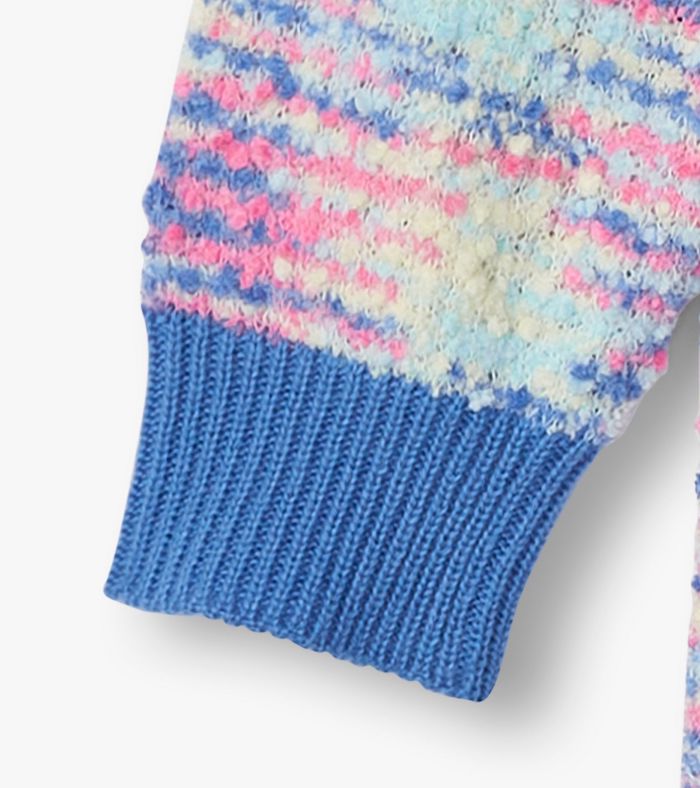 Hatley Blue Boucle Strickkleid Blau Multifarbe