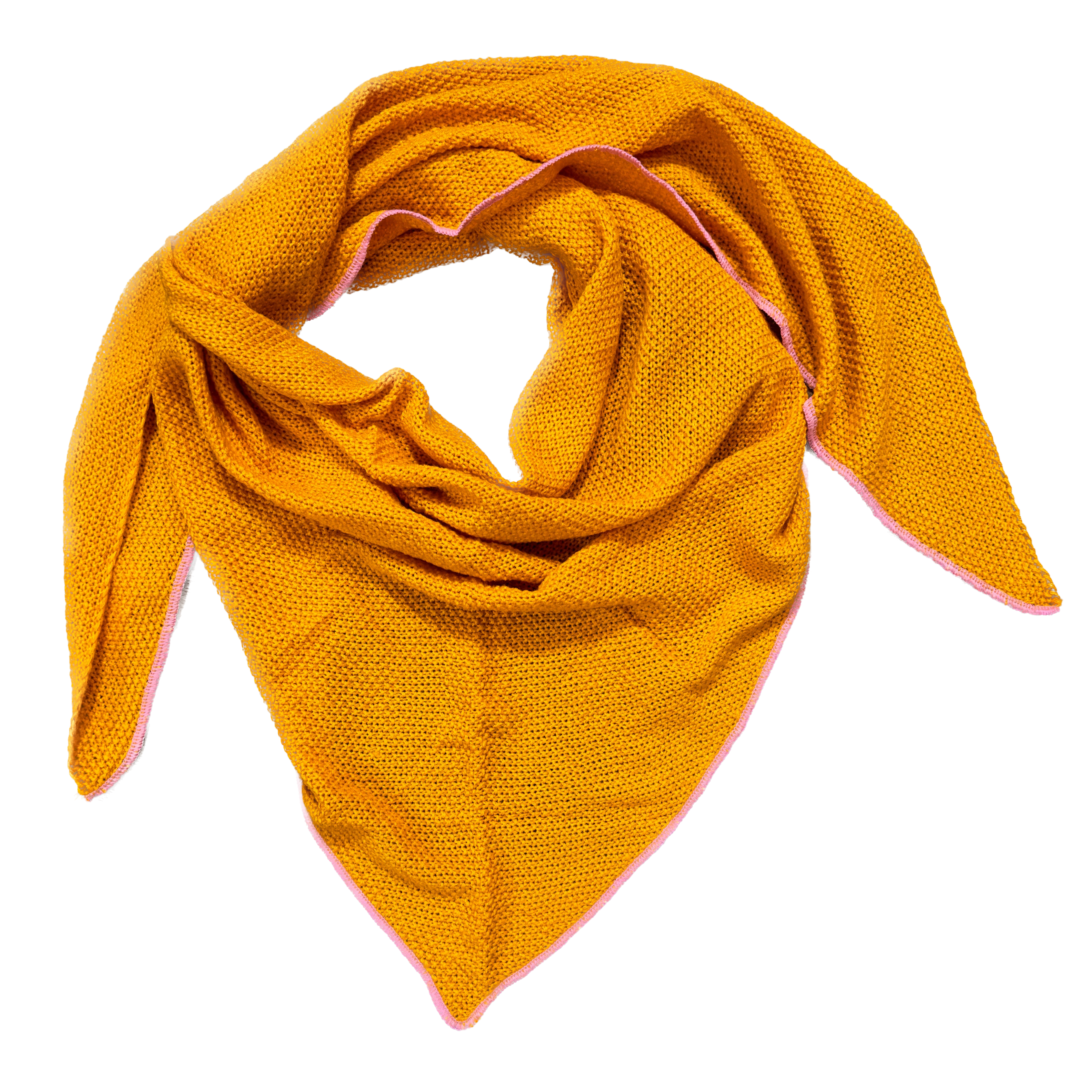 KisMe Winterschal Strick Dreieck gekettelt - Orange KisMe Winterschal Strick Dreieck gekettelt - Orange