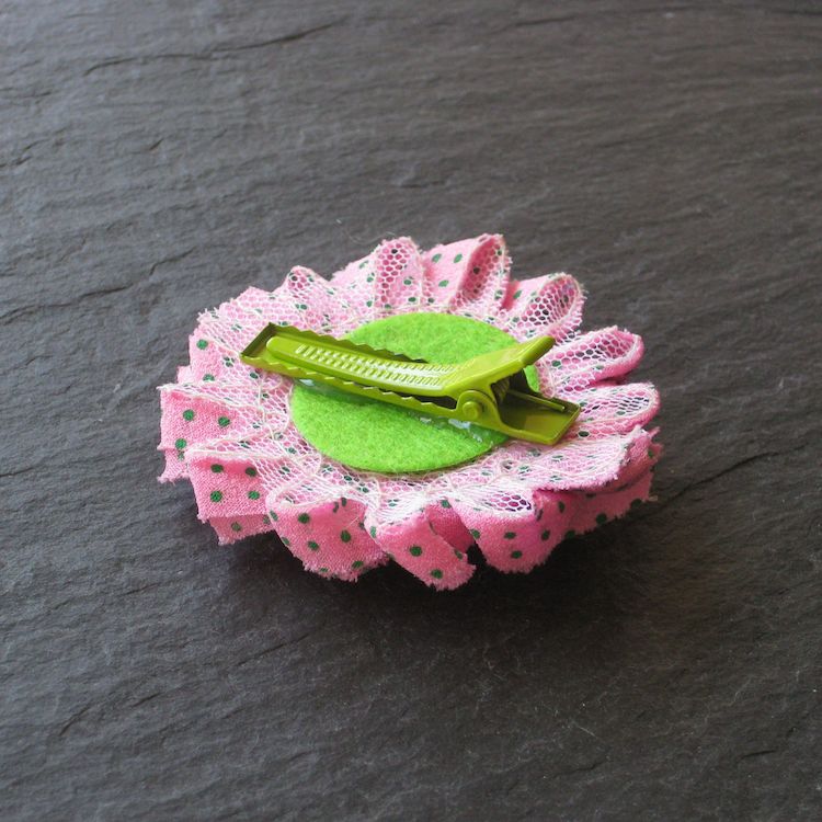 Wowzers Blütenclips - Shabby Chic für Haare & Kleidung - Gepunktet