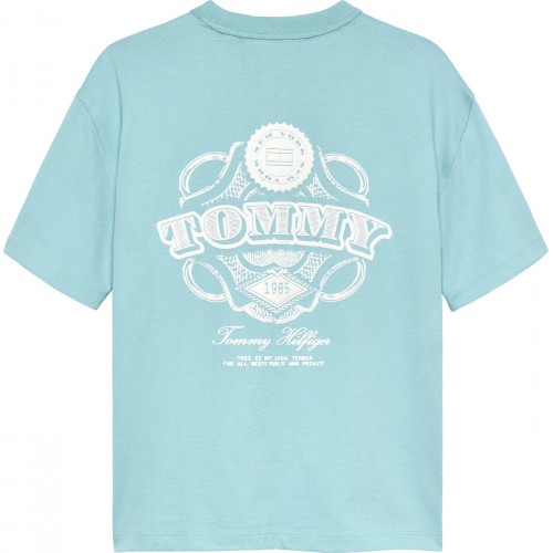 Tommy Hilfiger Jungs T-Shirt in Ocean Spray - puffer Backprint 