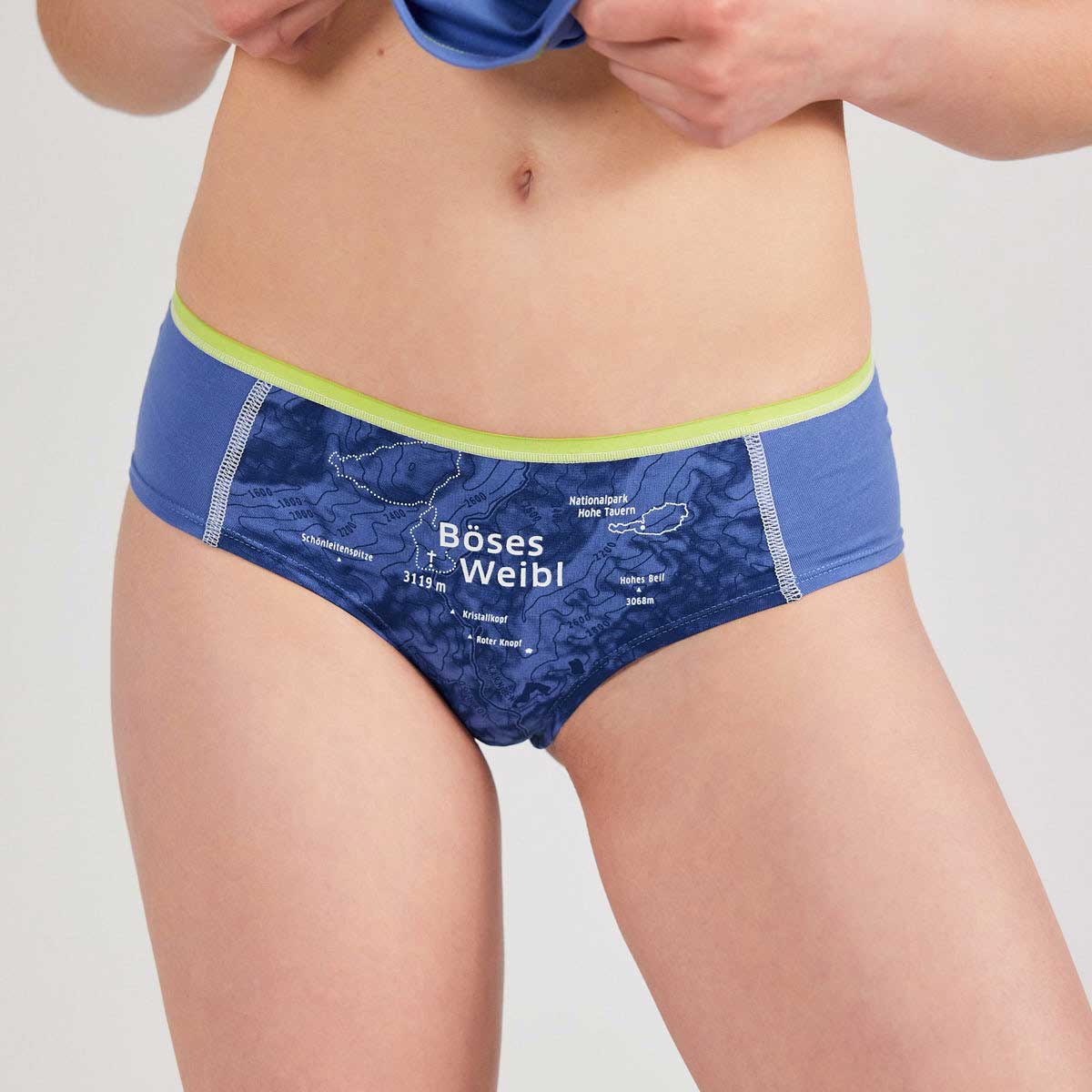 ESFE Alpine Bio-Wäsche Damen Hipster in Enzian Blau Lila - Böses Weibl