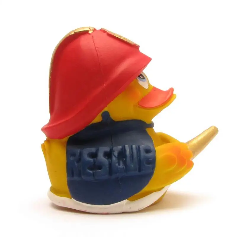 Lanco Duck - Naturkautschuk Badeente Gummiente - Feuerwehrmann