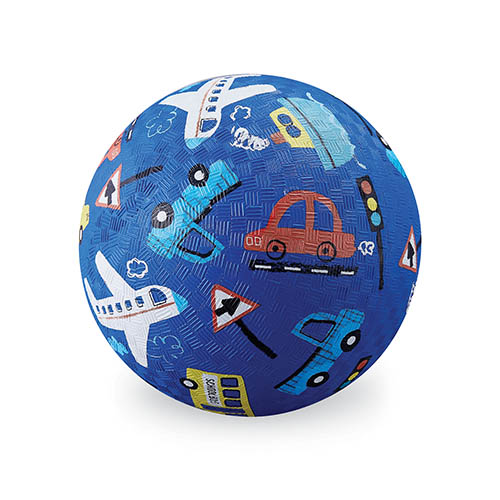 382124-6 Crocodile Creek Spielzeug Ball 13 cm - Naturgummi - Things that Go - Autuos