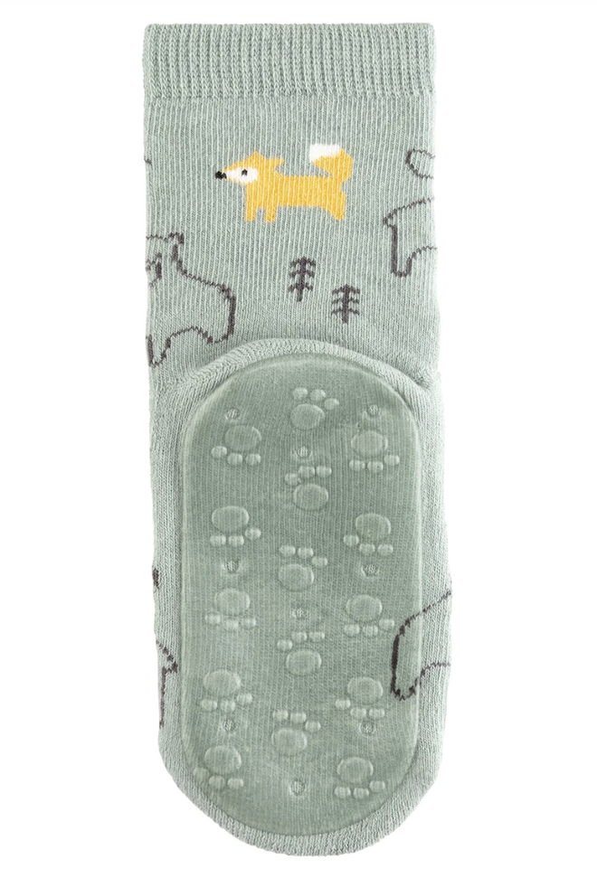 Sterntaler Fliesen Flitzer SOFT mit Innenfleece in Grün - Fuchs Elch & Bär Sterntaler Fliesen Flitzer SOFT mit Innenfleece in Grün - Fuchs Elch & Bär