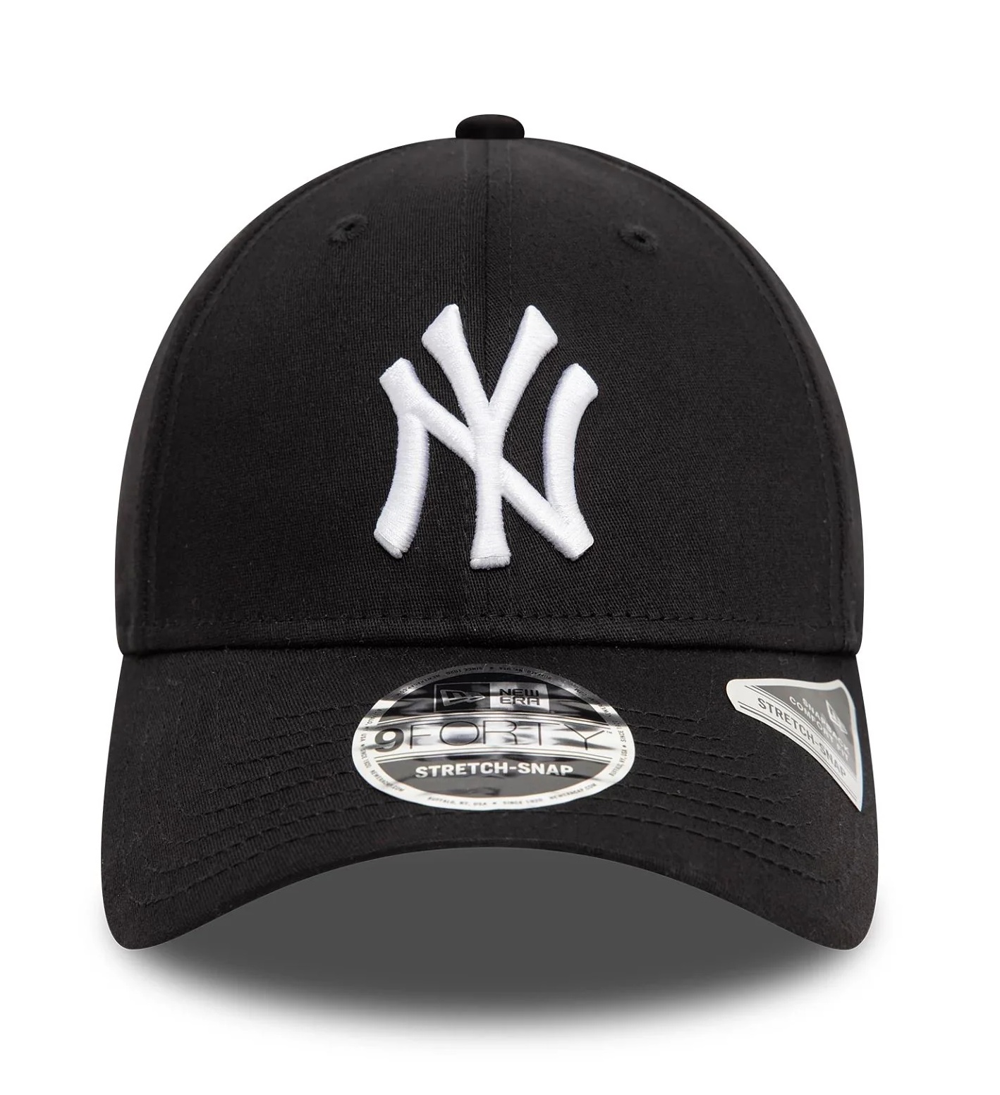 New Era New York Yankees MLB 9FORTY Stretch Snap Cap in Schwarz
