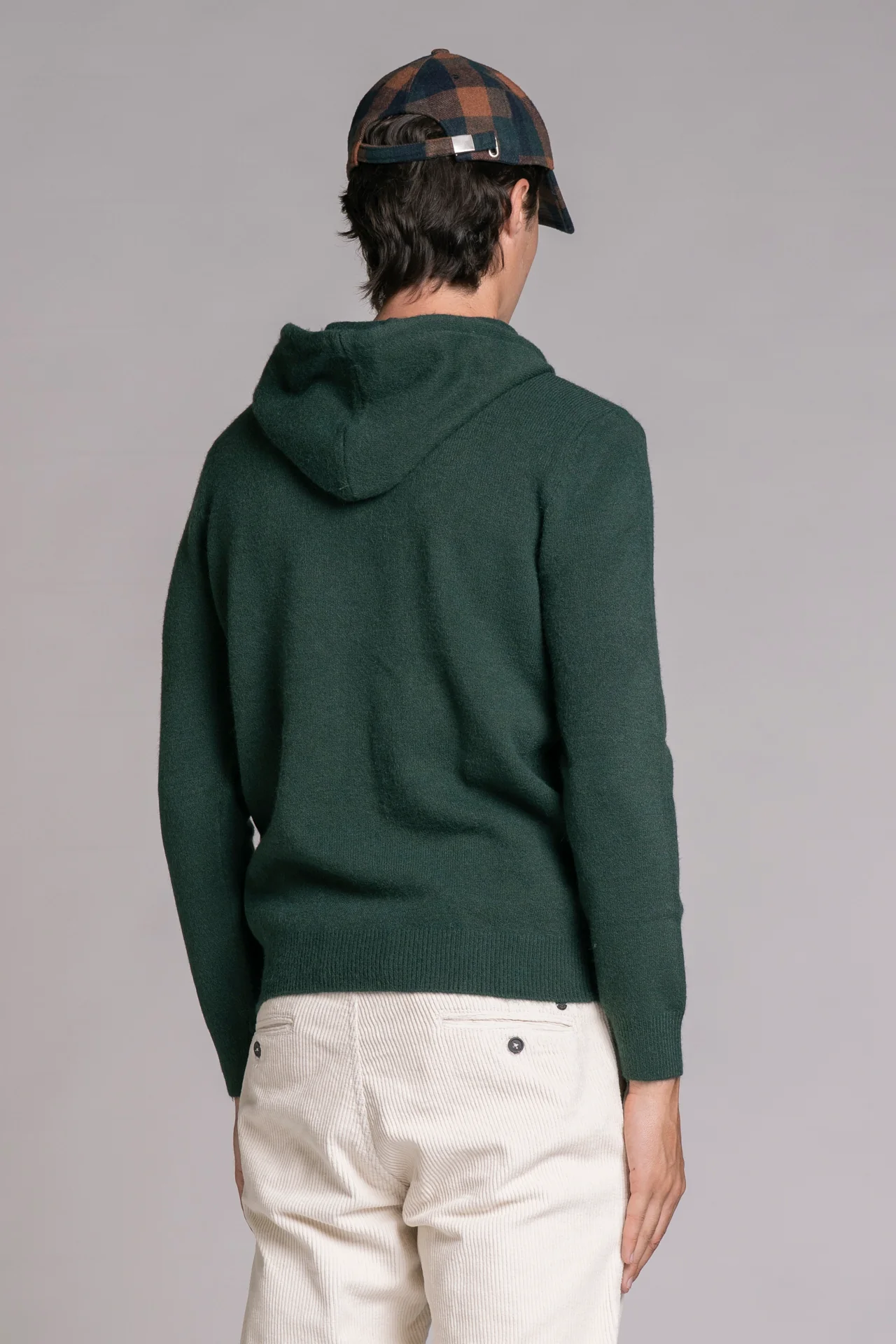IMPURE Charlie Strick Hoodie Wollmischung in Forest Grün