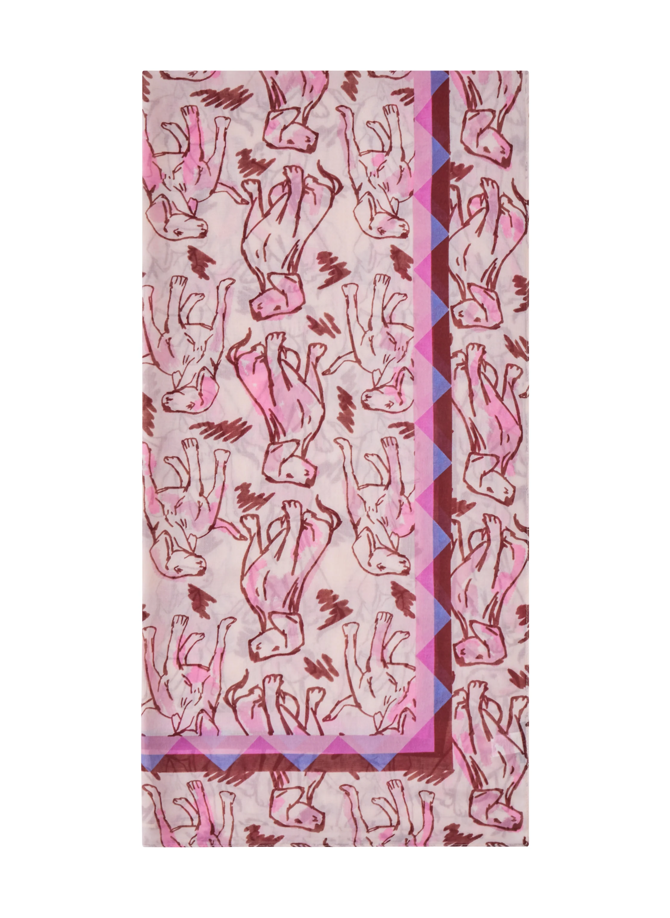 Codello Schal in Rosa mit Hunde Allover Codello Schal in Rosa mit Hunde Allover
