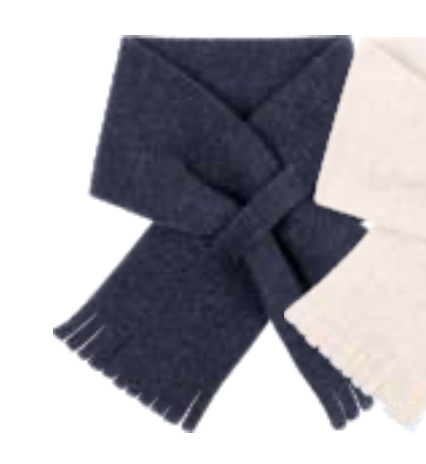 PURE PURE Baby Merinowolle Fleece Schal in Marine Blau PURE PURE Baby Merinowolle Fleece Schal in Marine Blau