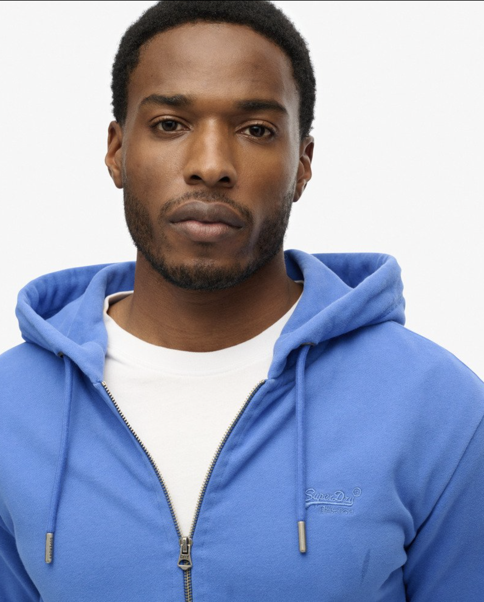 Superdry Herren Essential Hoodie Kapuzenjacke mit gesticktem Logo - Chambray Blue Superdry Herren Essential Hoodie Kapuzenjacke mit gesticktem Logo - Chambray Blue