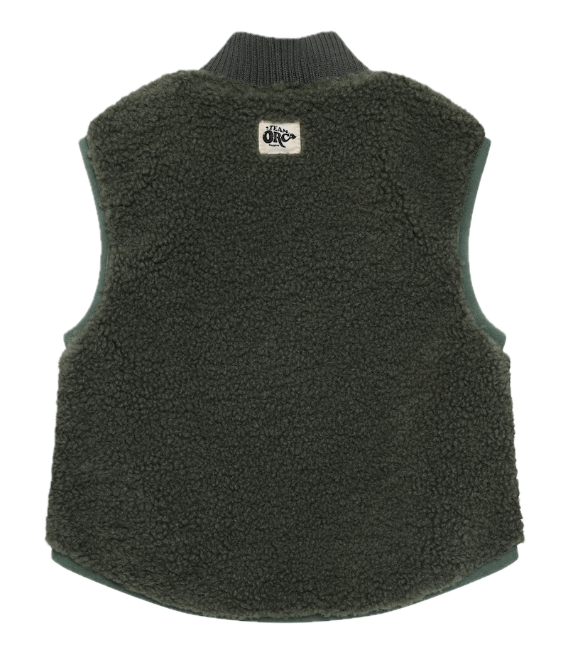 Noppies Baby Jungs Teddyweste in Balsamgrün aus recyceltem Polyester