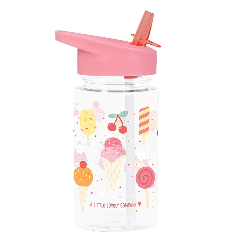 A Lovely Little Company Trinkflasche mit Strohhalm - Eis