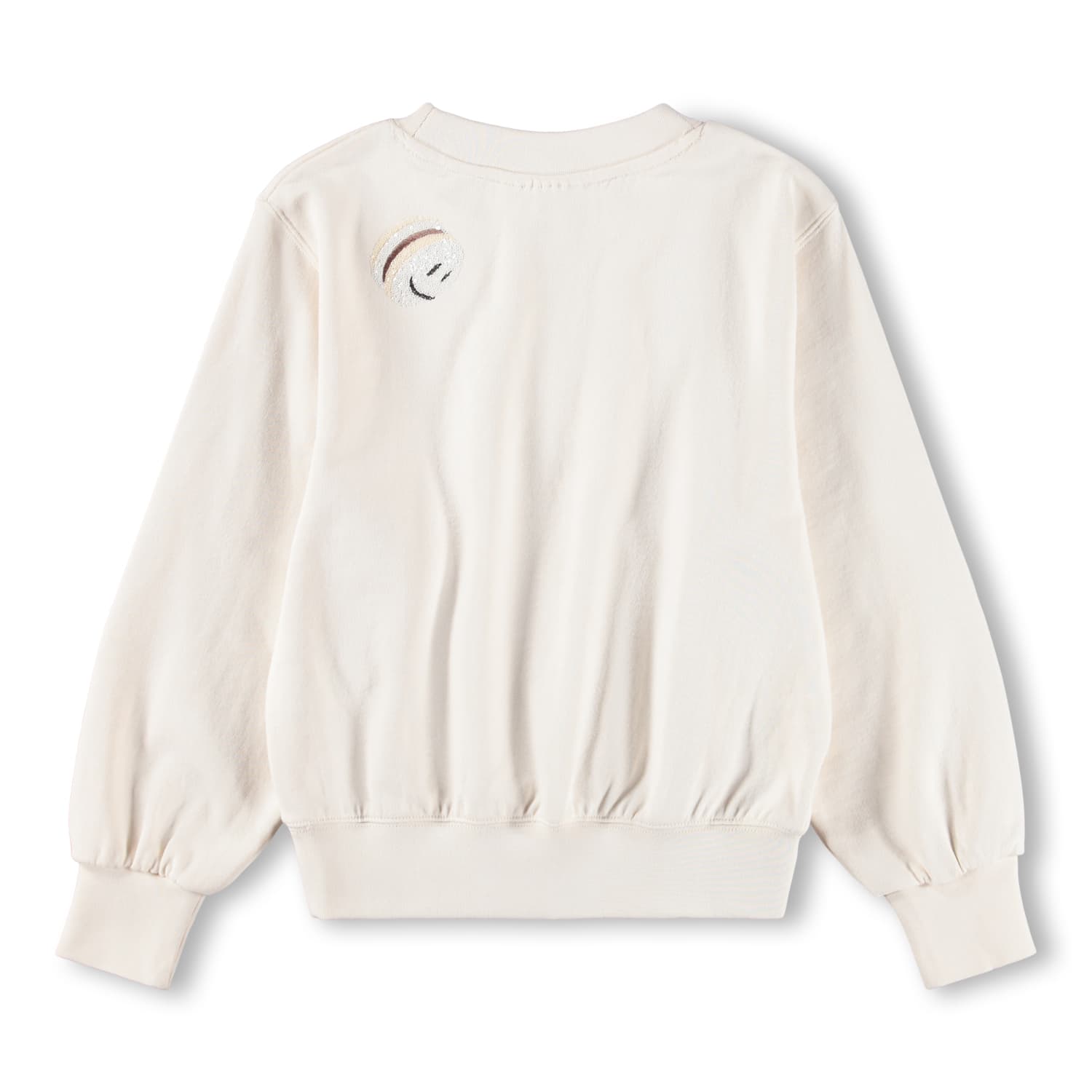 Molo Marge Sweatshirt in Creme mit Pastell Glitzer Macaroons Allover