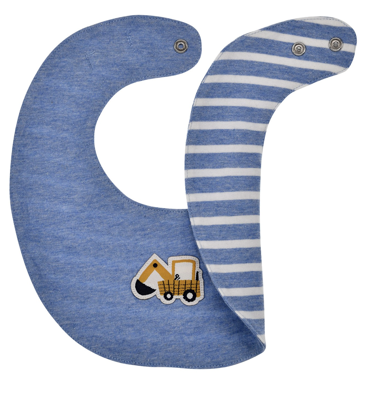 Bondi Spucktuch Wendetuch - Blau Gestreift + Bagger
