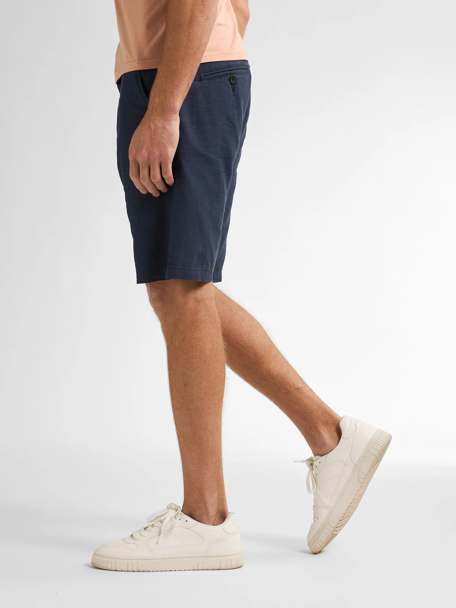 Petrol Industries Herren Leinen Chino Short Tropicwave in Navy Blau
