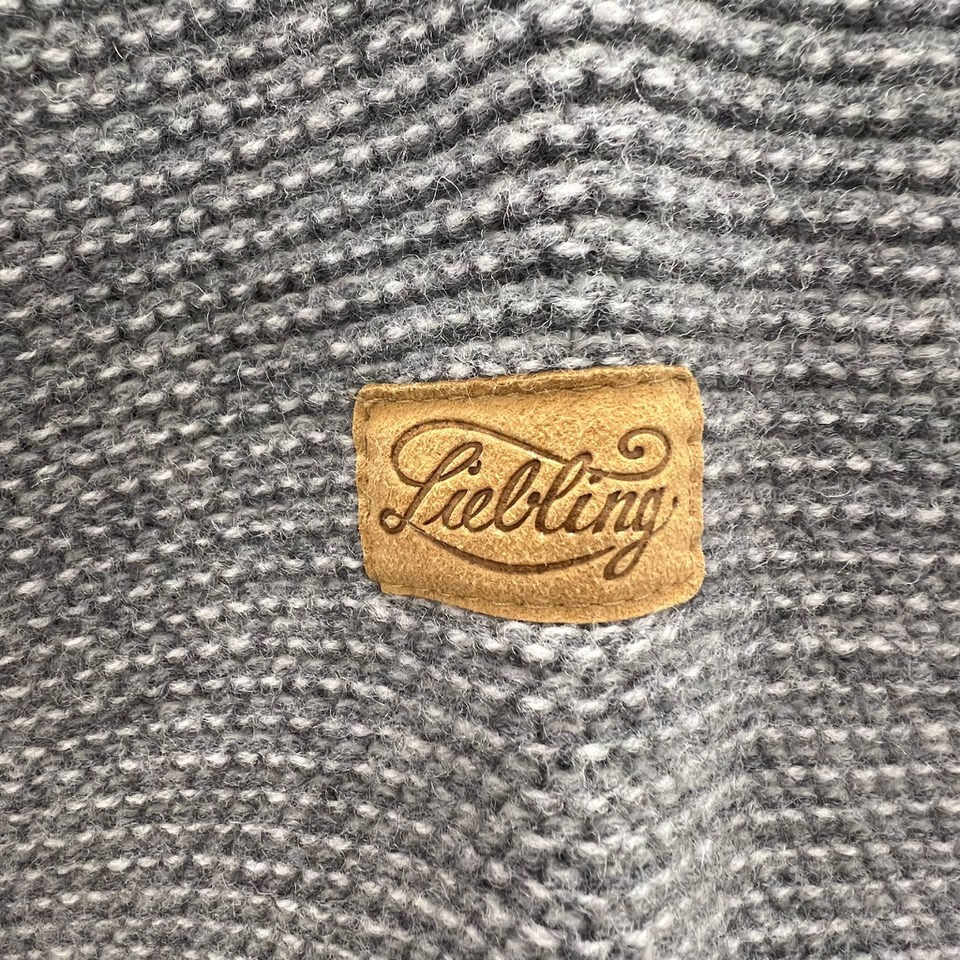 Liebling Alex Strickjanker Jacke mit Reißverschluss in Grau Marmor