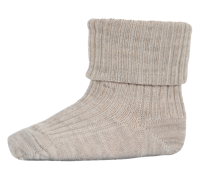 MP Denmark Hilde Wolle Bambus Baby Socken Superwash Wolle Gerippt in Sand MP Denmark Hilde Wolle Bambus Baby Socken Superwash Wolle Gerippt in Sand