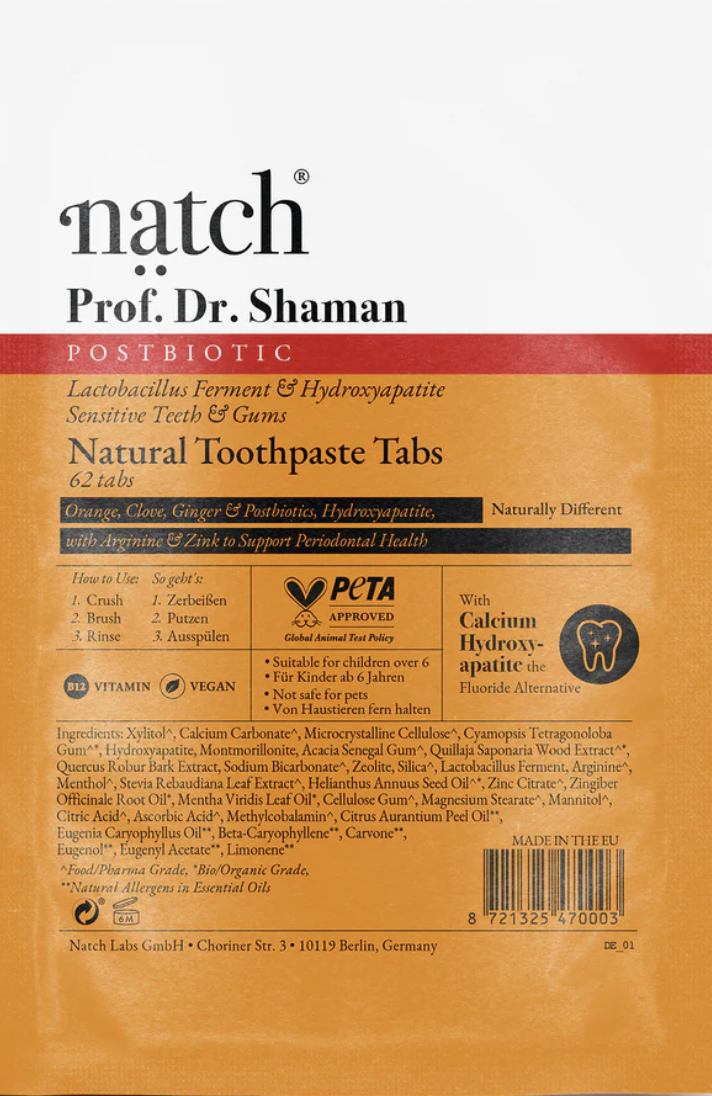 NATCH Zahnpasta-Tabletten Postbiotic - Prof. Dr. Shaman - Nachfüllpackung