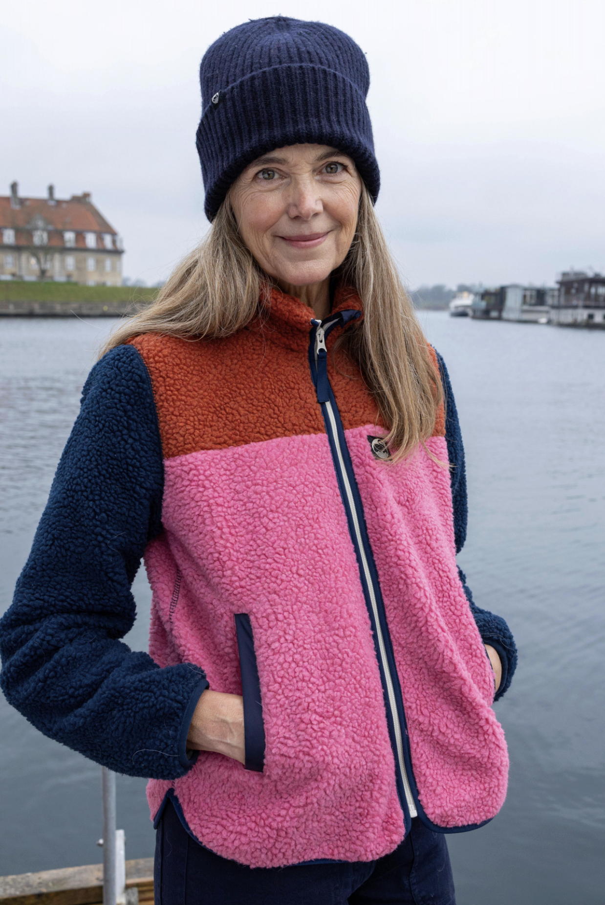 Danefae Danebirk Fleece Zip-Up Fleecejacke Dark Red, Navy and Spicy Pink Danefae Danebirk Fleece Zip-Up Fleecejacke Dark Red, Navy and Spicy Pink