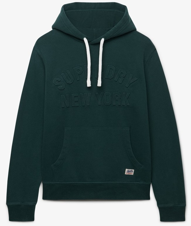 Superdry Herren Athletic Emboss Relax Kapuzenpullover in Enamel Green