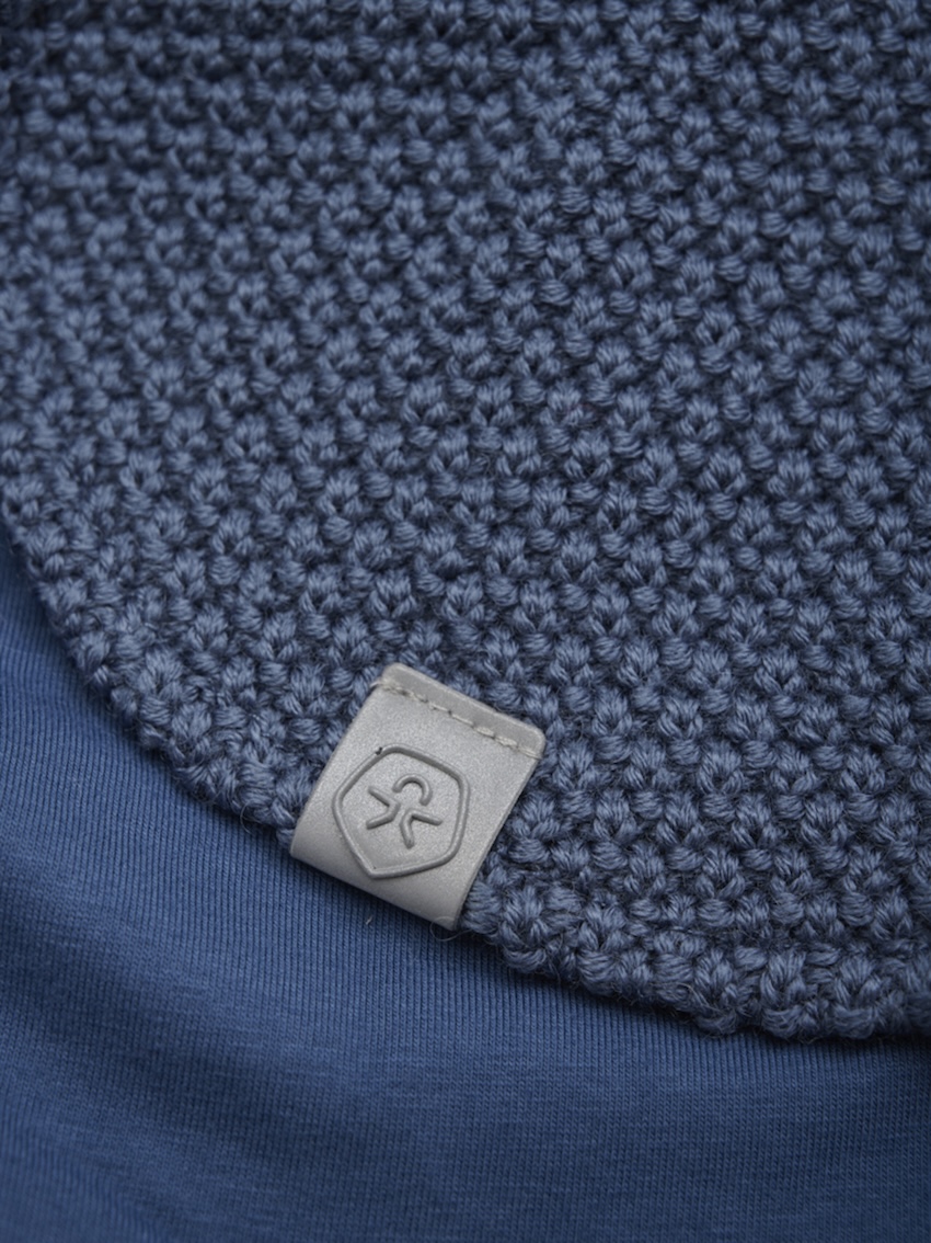 Color Kids Schlupfmütze mit Lining und extra Windschutz in Blau
