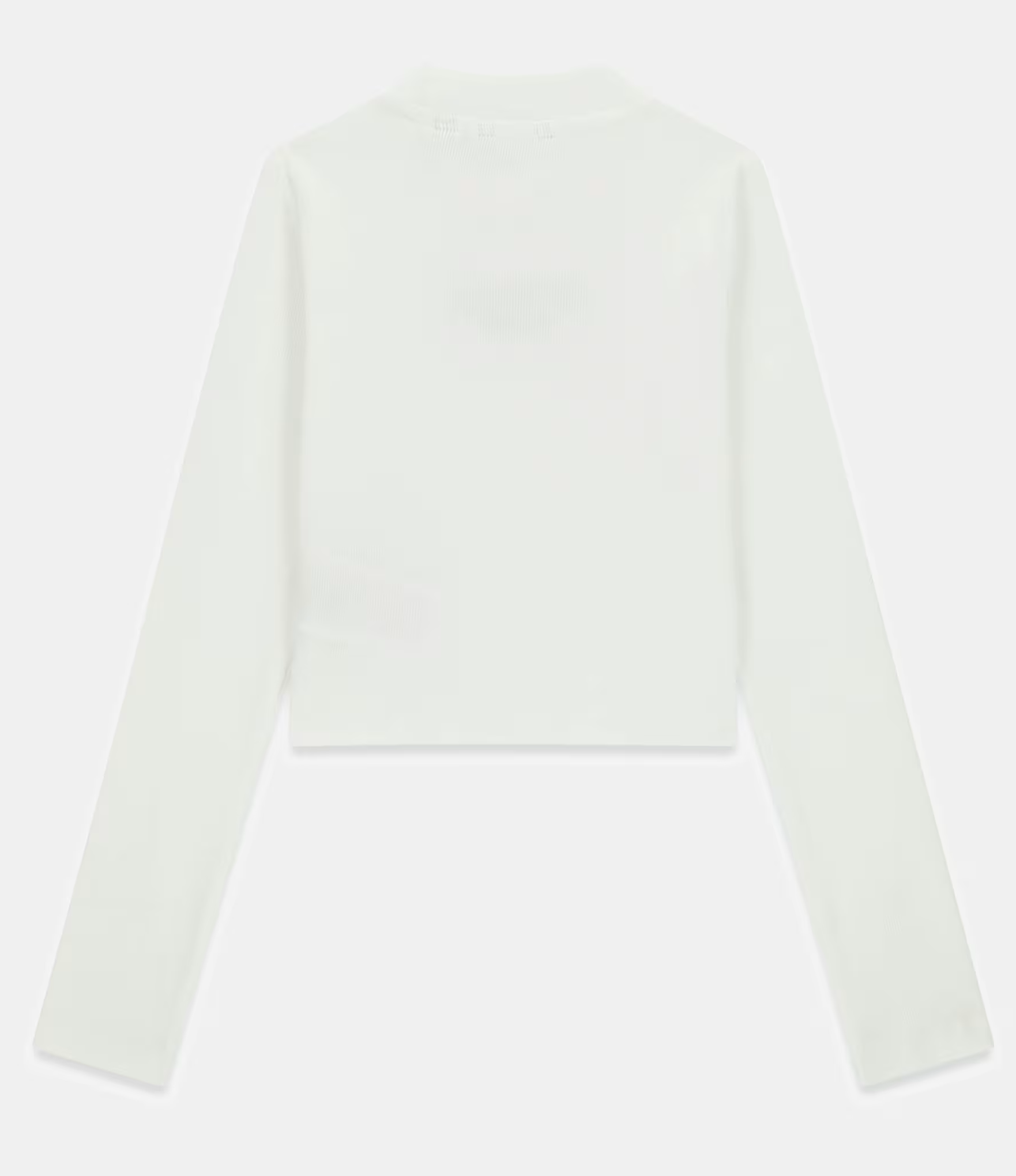 Guess Cropped Langarm Rippstrick Top in Weiß Guess Cropped Langarm Rippstrick Top in Weiß