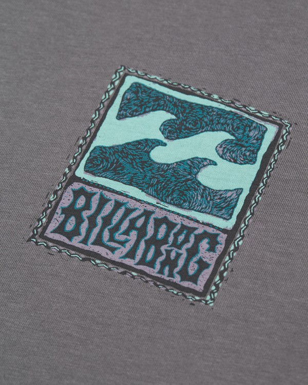 Billabong Stamp Langarm Shirt in Grau - Cooles Logo