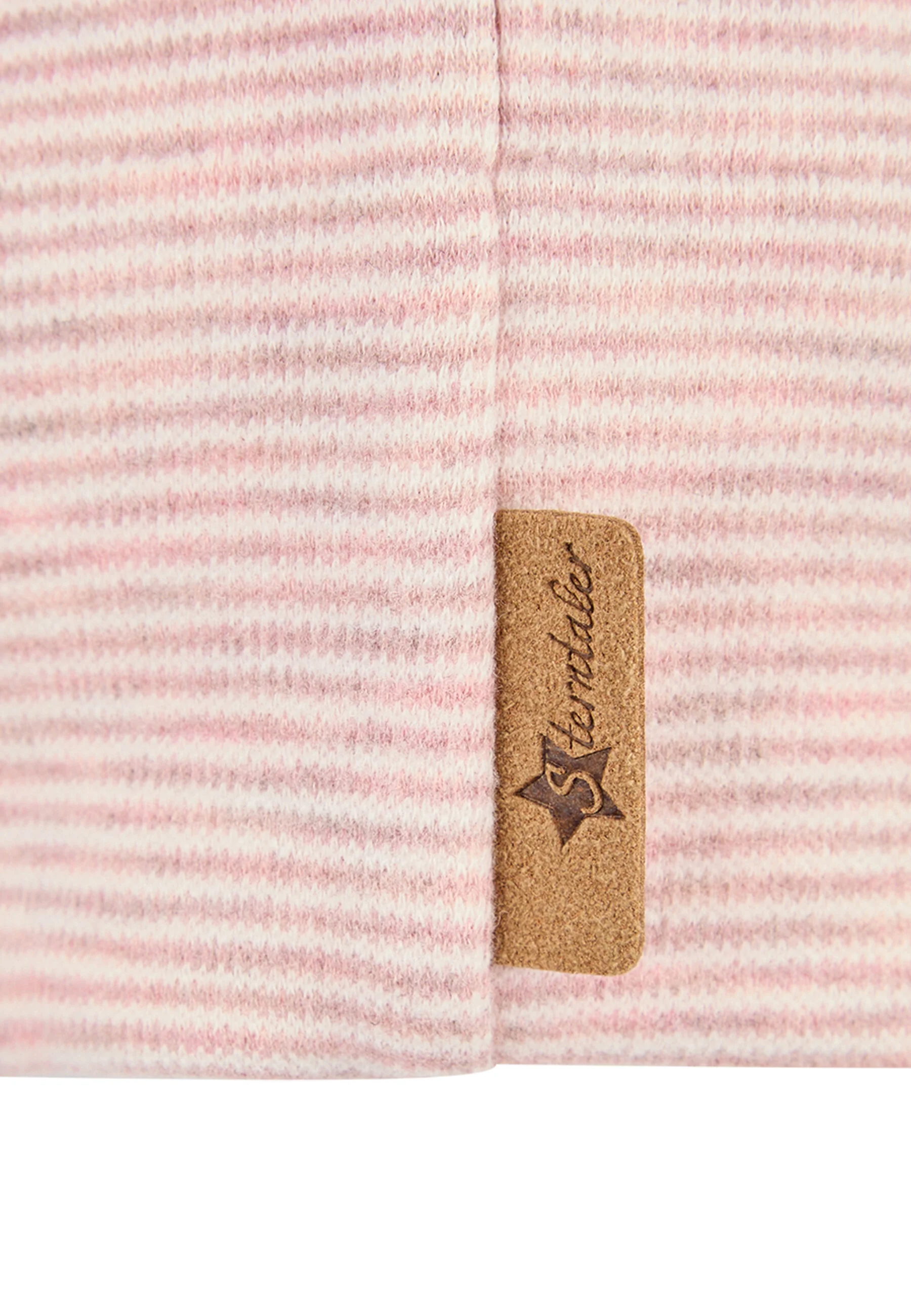 Sterntaler Weichen Flauschigen Beanie Altrosa Gestreift - Bambi Reh