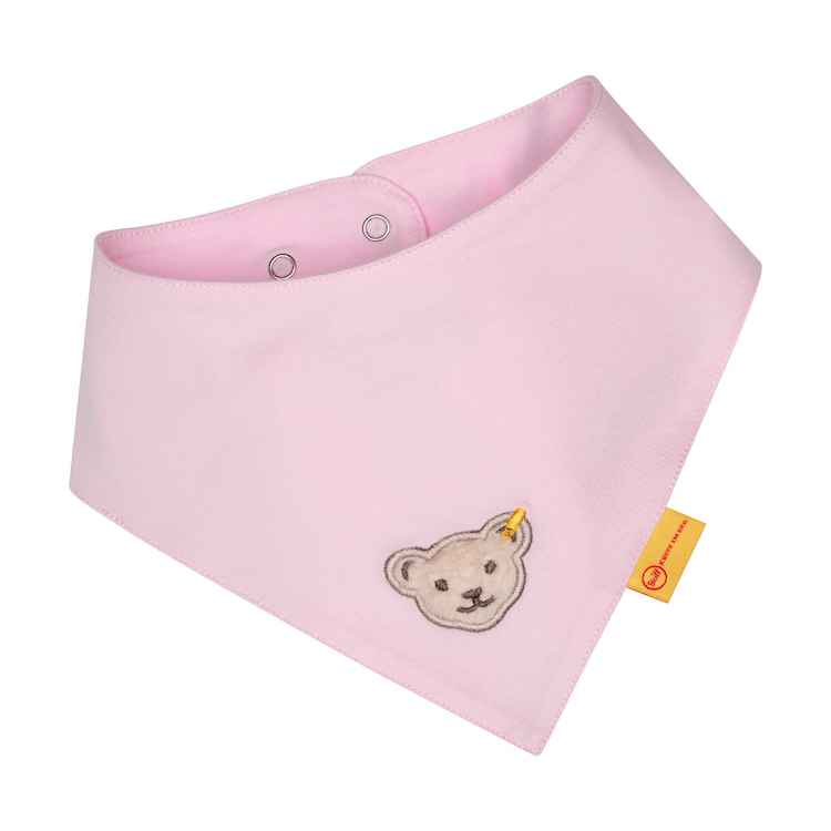 L0022134093074_3 Steiff Baby Dreieckstuch Set - Rosa & Rosa Obst mit 2 Druckknöpfe für 2 Größen