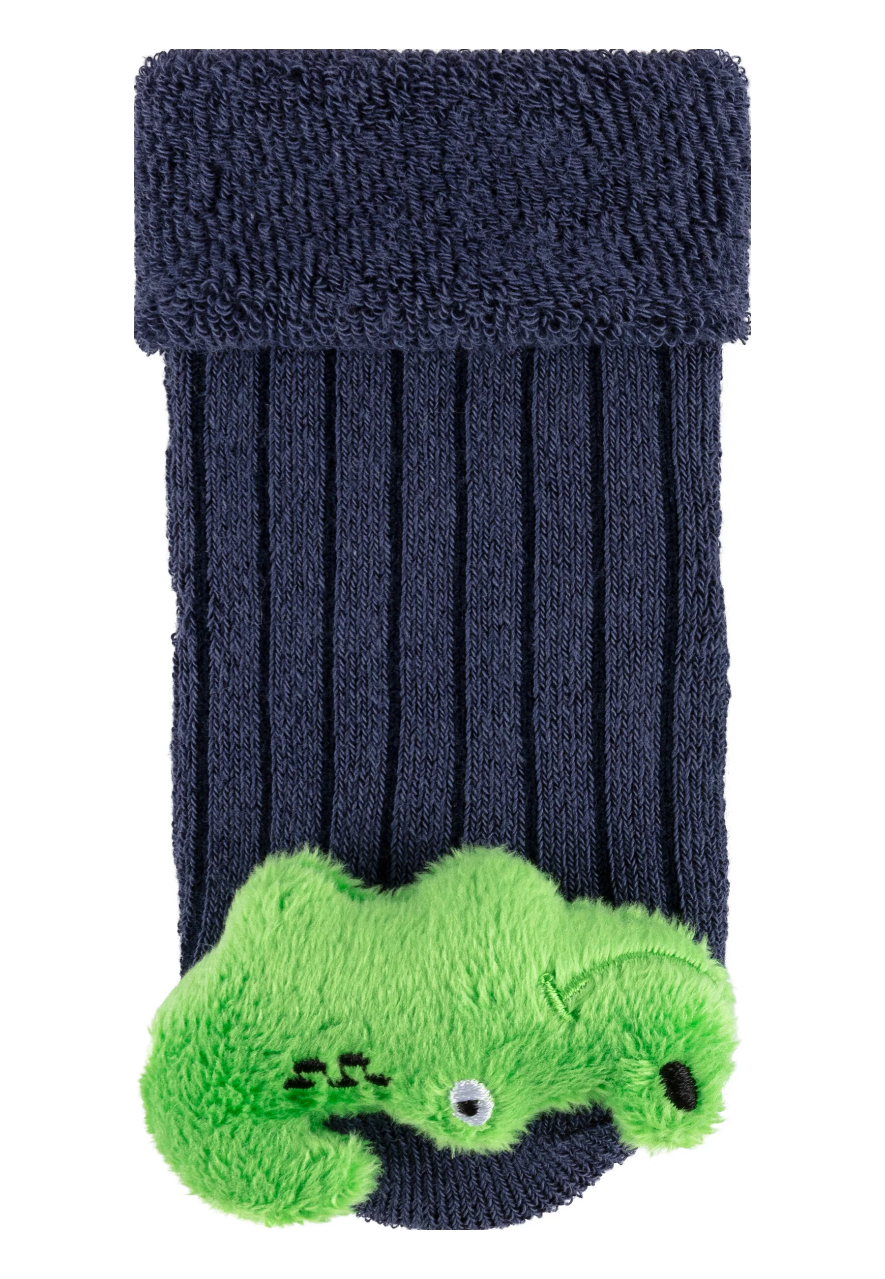 Sterntaler Baby Rasselsöckchen in Navy & Grün - Krokodil