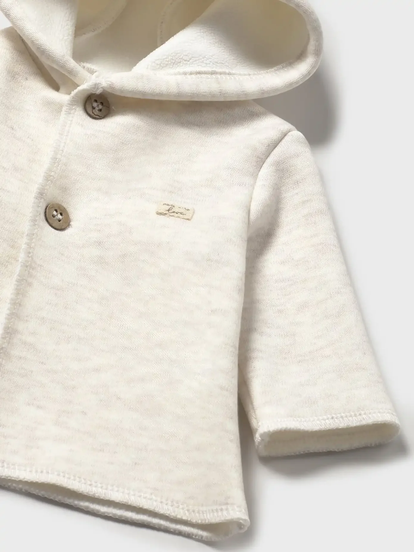 Mayoral Baby Unisex Jacke mit Kapuze in Creme Beige Melange