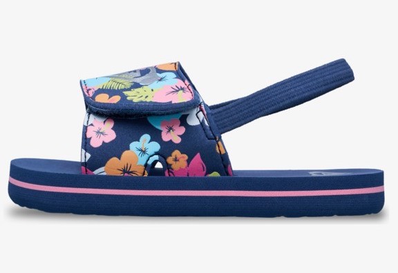 Roxy Girls Tw Finn - Flip Flop Sandalen für Kleinkinder in Blau Blumen