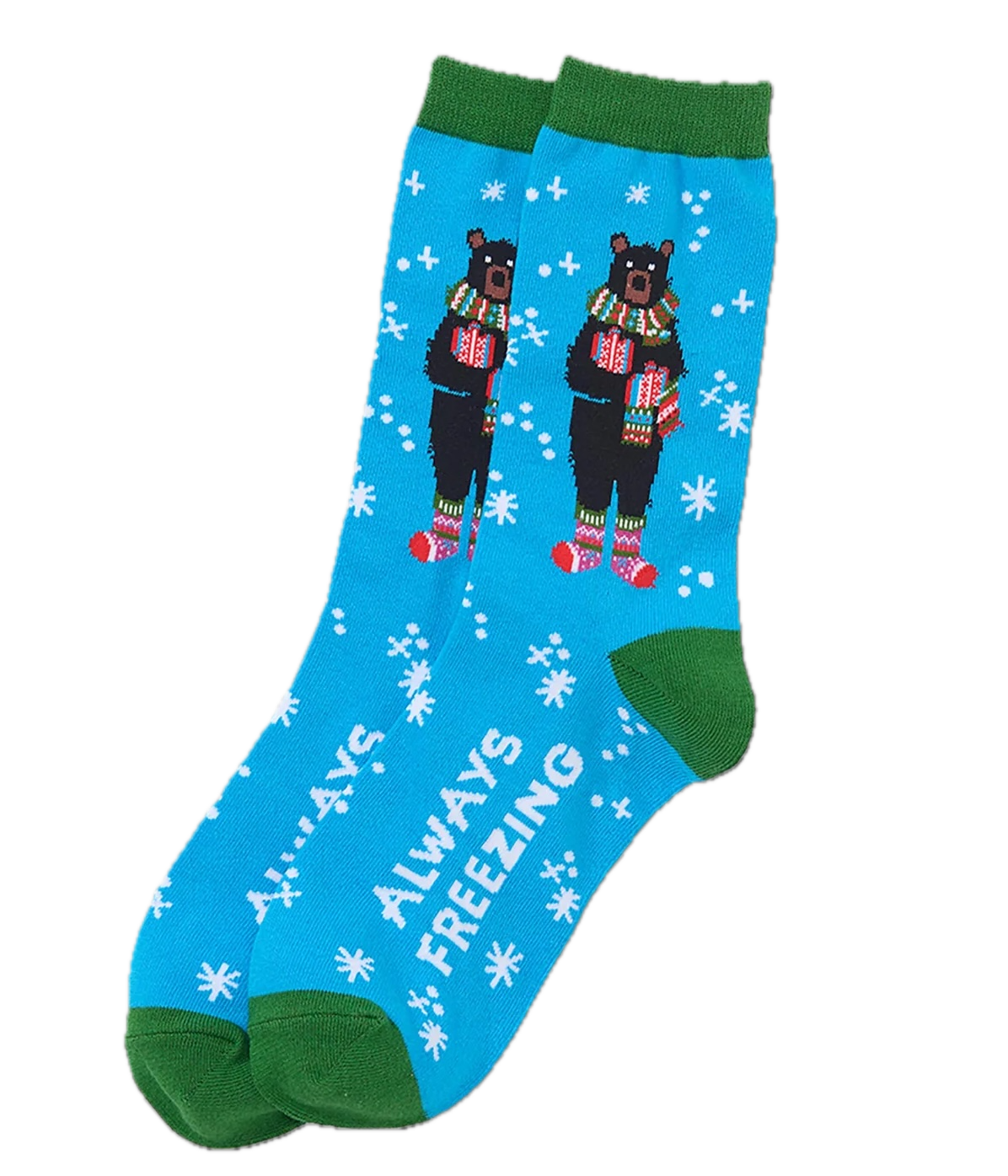 Little Blue House Women's Always Freezing Crew Socks – Damen-Socken mit Bär und Wintermotiv Little Blue House Women's Always Freezing Crew Socks – Damen-Socken mit Bär und Wintermotiv